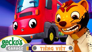 Loạn Ở Bánh Xe Weasel!!! | Xe TảI Dành Cho Trẻ Em | Gecko’s Garage Tiếng Việt