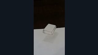 floating cuboid illusion 3d drawing