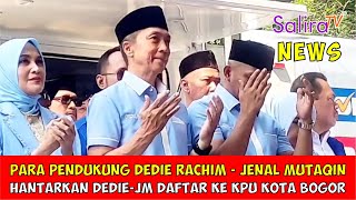 Para Pendukung Dedie Rachim - Jenal Mutaqin Hantarkan Dedie-JM Daftar ke KPU Kota Bogor