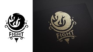 Logo Design Illustrator Tutorial - Fight Dragon