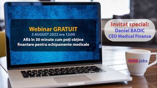 Webinar - Obține finanțare pentru echipamente medicale