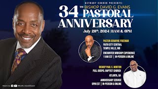 Bishop David G. Evans 34th Pastoral Anniversary