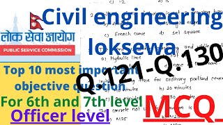 civil engineering loksewa objective question for officer level | civil engineering loksewa mcq | psc