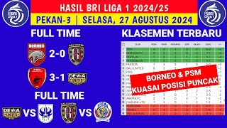 HASIL BRI LIGA 1 2024 HARI INI - BORNEO FC VS BALI UNITED - KLASEMEN LIGA 1 HARI INI