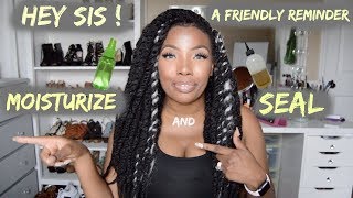 Moisturize and Seal Natural hair Routine/Oil Scalp Under Twists | What Lies Beneath the Weave