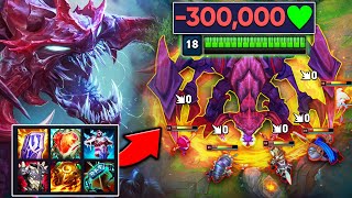 I BROKE THE DAMAGE TAKEN RECORD WITH MEGA TANK CHO’GATH (300,000 DAMAGE WTF?)