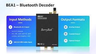 QCC5171 Bluetooth v5.3 Decoder / USB Input | Analog / Coaxial / Optical Output | LDAC, aptX Lossless