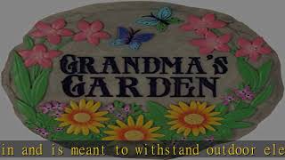 Spoontiques - Garden Décor - Grandma’s Garden Stepping Stone - Decorative Stone for Garden