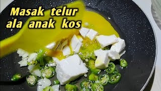 Begini cara saya masak telur dadar ala anak kos kosan #telurdadar