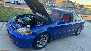 Another K swapped EM1 K20A Type R making easy power #thanphotuned