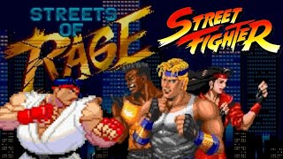 street's of rage 2 and 3 combo full long gameplay with street fighter mod. 4k 60fps