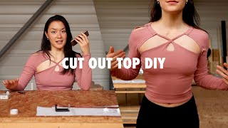 Architectural Cutout Top Fashion DIY | Omega Jersey Top Sewing Tutorial