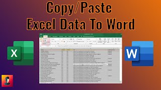 How to Exact Copy as well as Paste Excel Data into Word Table 2020 | Your Tech Avatar