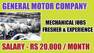 General Motor Company | Mechanical engineer fresher and experience jobs 2023