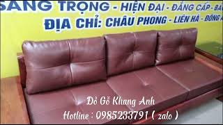 Quay video trước khi trả khách,bộ sofa zito phòng khách hiện đại, gỗ hương đá.ĐT : 0985233791 (zalo)