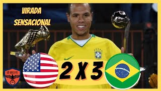 VIRADA INCRÍVEL - EUA 2X3 BRASIL HD - COPA DAS CONFEDERAÇÕES