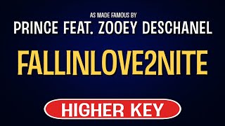 Prince feat. Zooey Deschanel - FALLINLOVE2NITE | Karaoke Higher Key