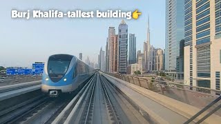 Dubai Metro Red Line || Al Safa➡️Business Bay➡️Dubai Mall (Burj Khalifa) || July 18, 2021