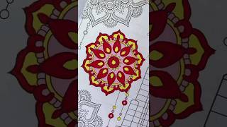 Adult Mandala Coloring Book🖍 | Mandala Drawing #art #drawing #easy #shorts #short #mandala #colors