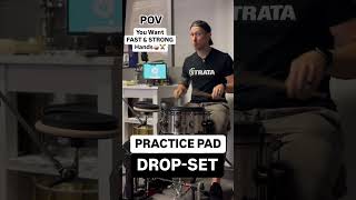 Want Fast Hands? Practice Pad Drop-Sets ✅🥁#drumlesson #fasthands #drums #drummer