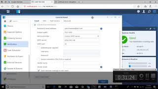 Notification and time zone setting on Synology NAS