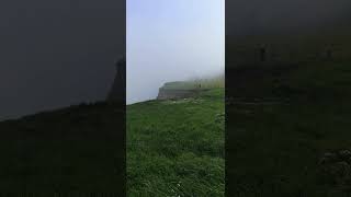 The misty clifftops of the Yorkshire coast