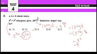 #TYT#AYT#MATEMATİK #Üslüsayılar(zor sorular-8)