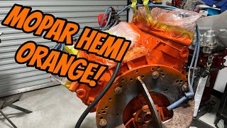 1969 Roadrunner Engine Painted HEMI ORANGE!