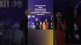 Anchor Interacting with Singer Bhupinder Bhupi  post performance #anchorinindia #entertainment