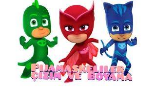 Disney Junior Pijamaskeliler Çizim ve Boyama| Pijamaskeliler ÇizgiFilm| Çocuklar için Boyama Pjmasks