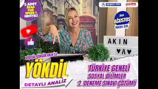 AYŞEGÜL GÜNGÖR AKIN İLE 2024 AĞUSTOS YÖKDİL SOSYAL BİLİMLER 2.DENEME SINAVI ÇÖZÜMÜ (DETAYLI ANALİZ)