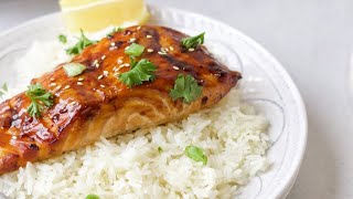 Air fried Teriyaki Salmon | Quick under 10 minutes Air fried Salmon with Homemade Teriyaki Sauce