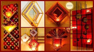 5 Unique Wall Hanging with Light holder|gadac diy|home decorating ideas|diy crafts|Diwali decoration