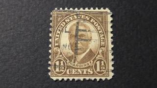 US postage stamps. Harding. Postage stamp price 1+1/2 cents