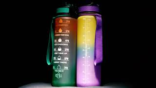 Himmers BPA-free gradient water bottle, suitable for fitness and outdoor sports