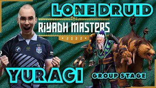 YURAGI LONE DRUID Game 1 OG vs Nigma Galaxy Group Stage Riyadh Masters 2022