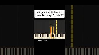 Easy Piano Cover TUTORIAL RUSH E   #shorts #piano #trending #trandingshorts