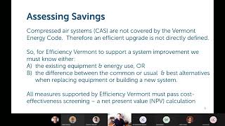 Efficiency Vermont 2022 Compressed Air Offers Overview