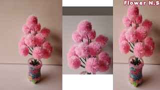 How To Make Round Tissue Kamba Flower - DIY