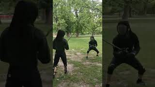 Longsword sparring Gabriel vs. Simon at the "Jesuit's Meadows" in Vienna