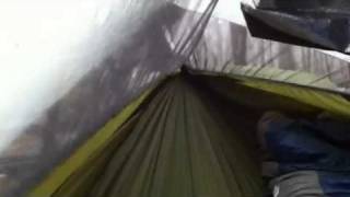 Camping in the rain, Warbonnet Black Bird vs. mountain rainstorm