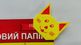 Оригами кошка закладка для книг и личного дневника Origami cat bookmark for books and personal diary