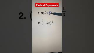 Radical Exponents @MathandSciencewithSV  #mathshorts #algebra #radicalexponents