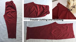 Ladies Pant Trouser Detail Cutting and Stitching || Step by Step Pant Trouser Cutting and Stitching