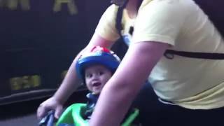 Funny baby iMovie trailer My First iBert Ride   YouTube