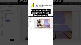 Real estate Interieur design with AI Adobe express #shorts