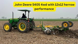 John Deere 5405 4wd 63hp with sadhu sangaria 12x12 herrow performance