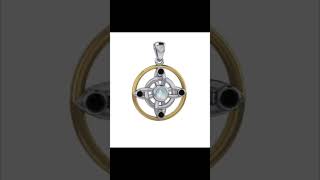 Celtic witches protection knot silver and 14k gold accent pendant follow us to see more