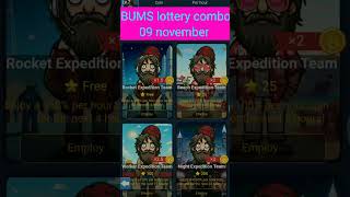 Bums lottery cards today 9 November| Bums Daily Lottery Cards | Bums combo cards today