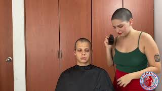 Barberette Dalia - Punishment Headshave - Part 2 - Clippershave